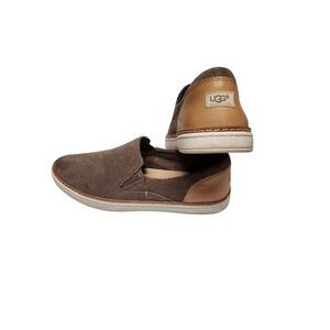 UGG Adley Perf Slip-On Sneaker Loafers 1018375 Gray Suede Women's 7 US